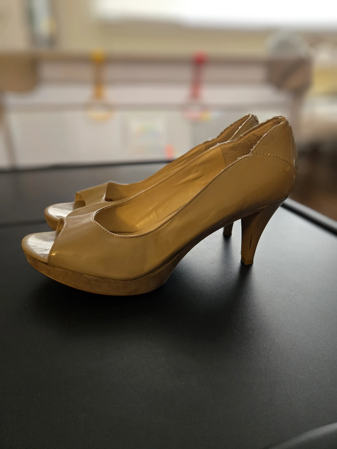 Nine West Beige Peep Toe Heels - Size 11 - photo 2