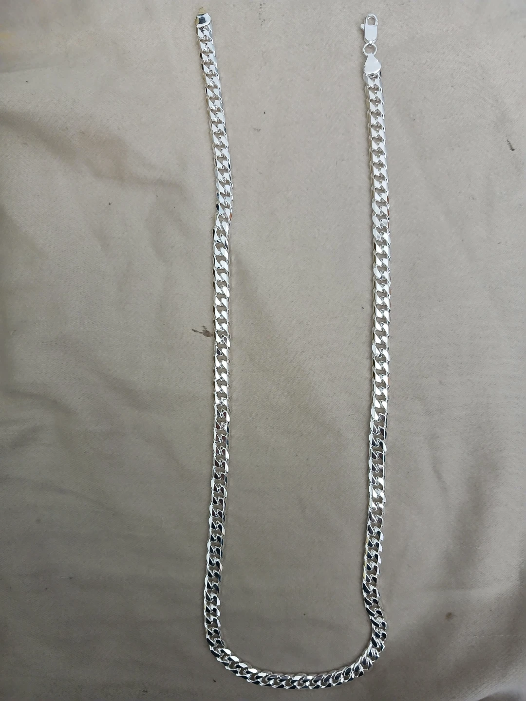 925 Silver 6mm Cuban Chain Necklace - photo 2