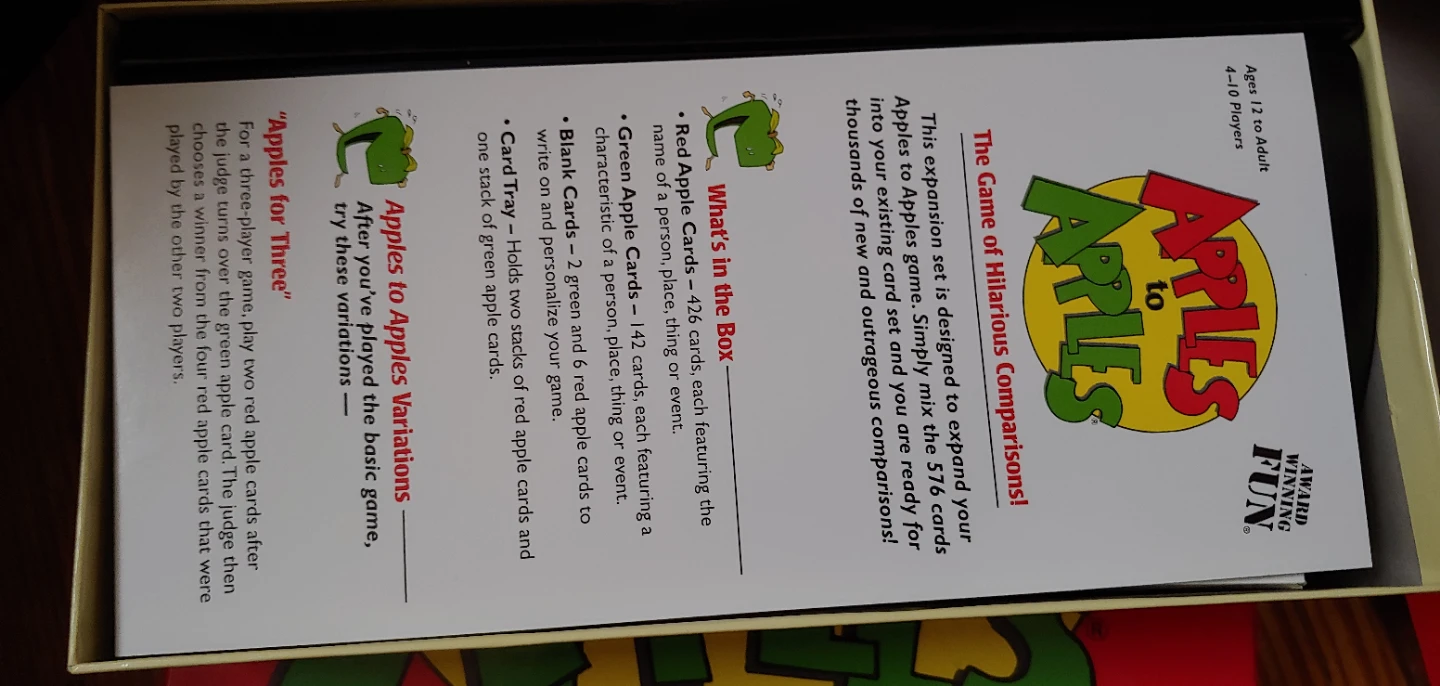 Apples to Apples Party Box , Expansion ONE🥕 - photo 5