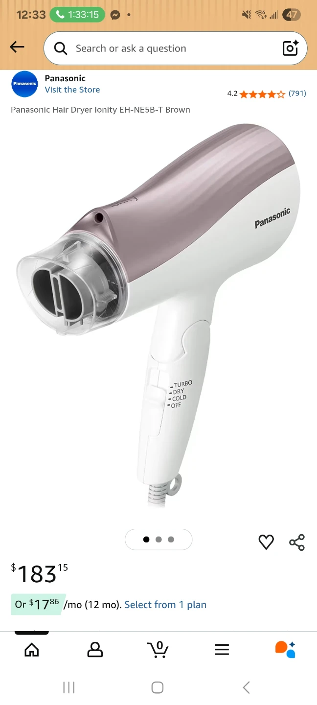 From JAPAN: Panasonic EH-NE5A Hair Dryer - photo 4