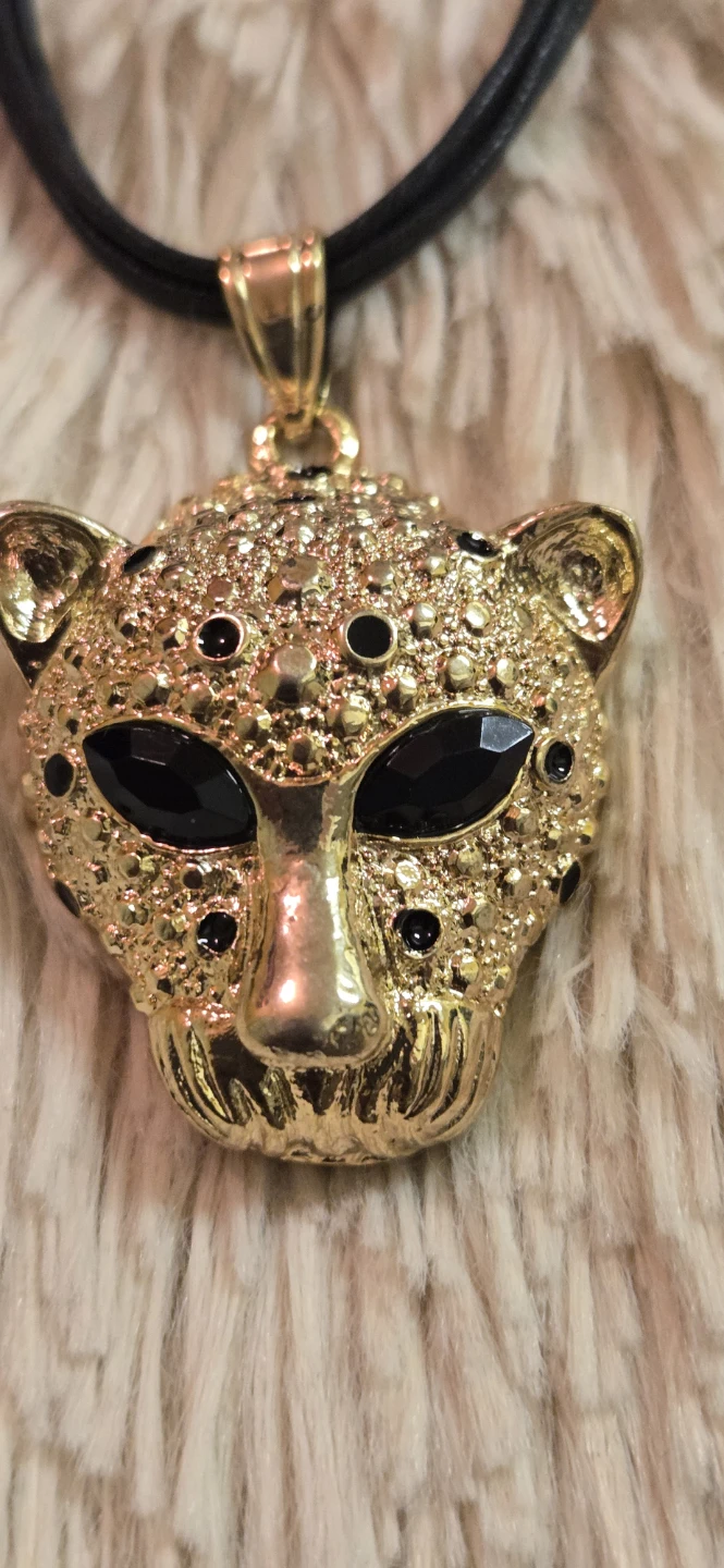 Gold Leopard Pendant Necklace