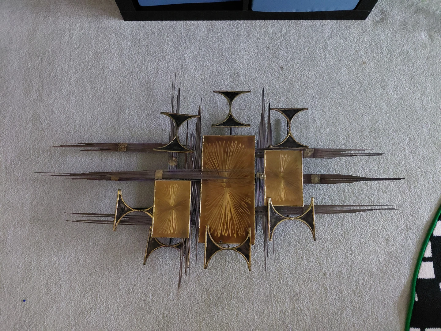 Mid-Century Modern Metal Wall Art Sculpture late 70's
