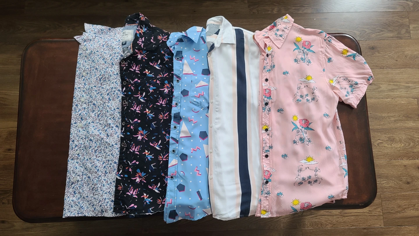 Men's Short Sleeve Button-Ups (Medium) 🏆