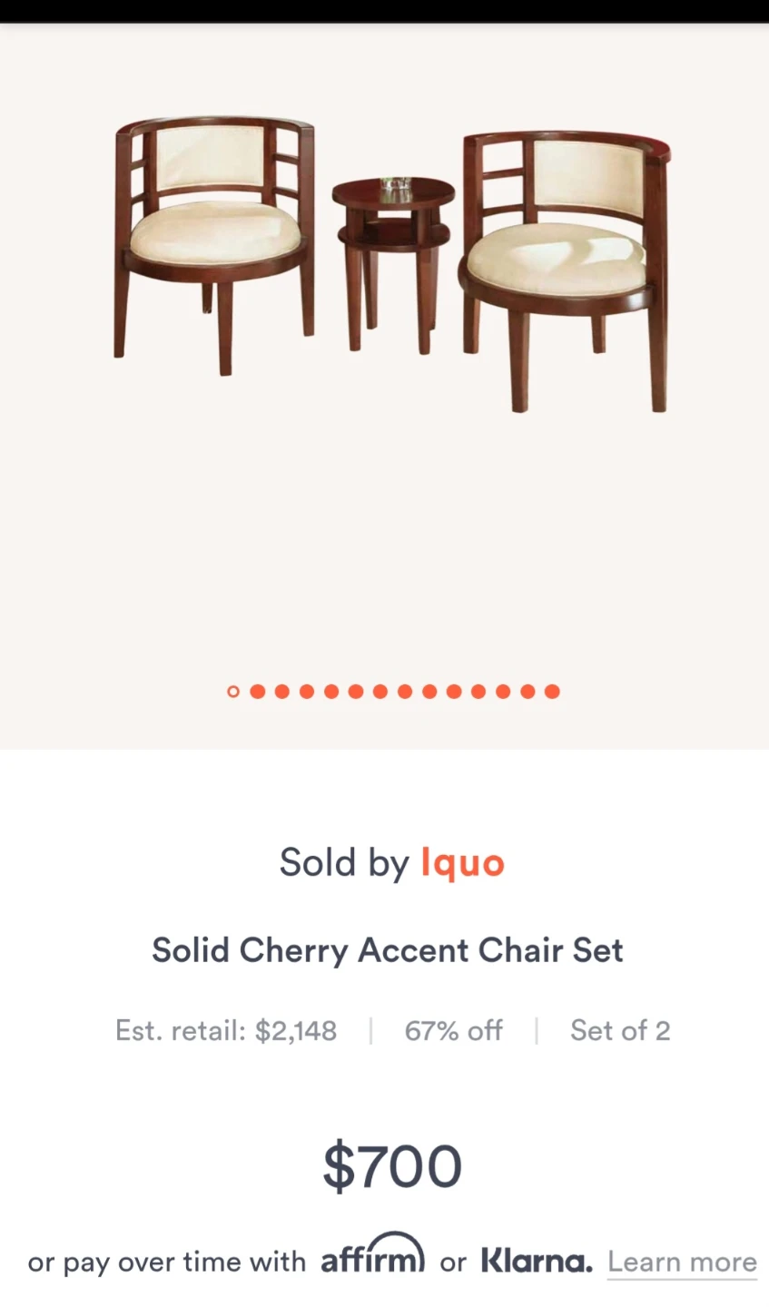 4 SOLID Accent Wood Trim Upholstered Chairs - photo 2