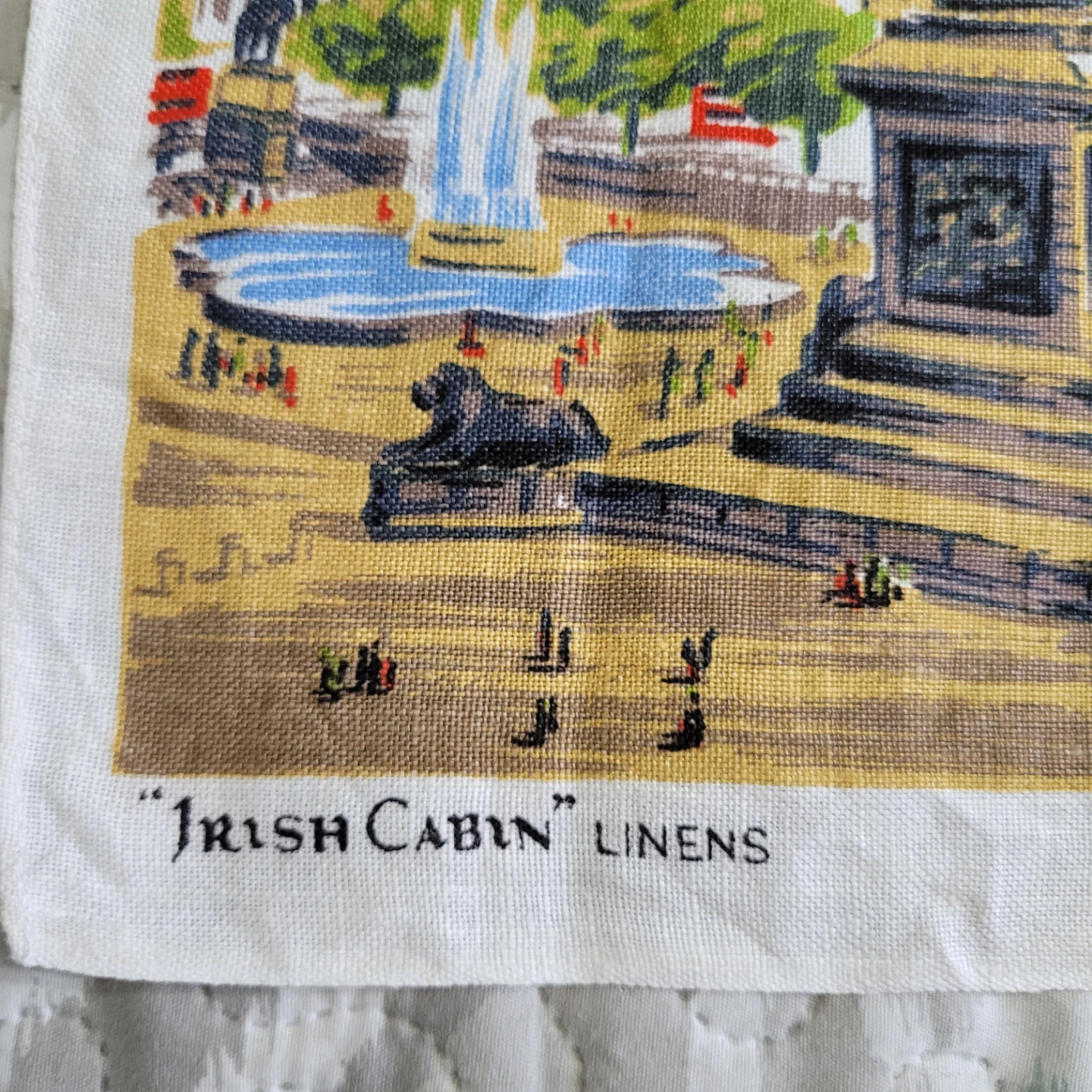Vintage Irish Linen Kitchen Tea Towel 30"x20" London - photo 5