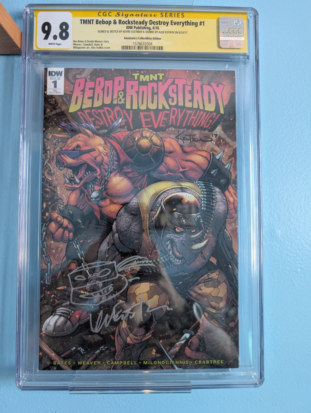TMNT Bebop & Rocksteady signed comic book 🏆