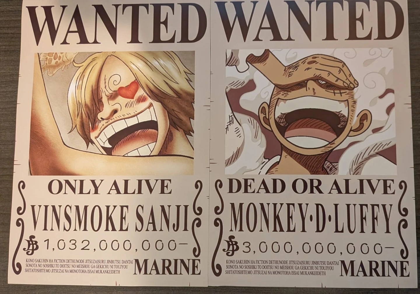 One Piece Wanted Posters - Luffy & Sanji