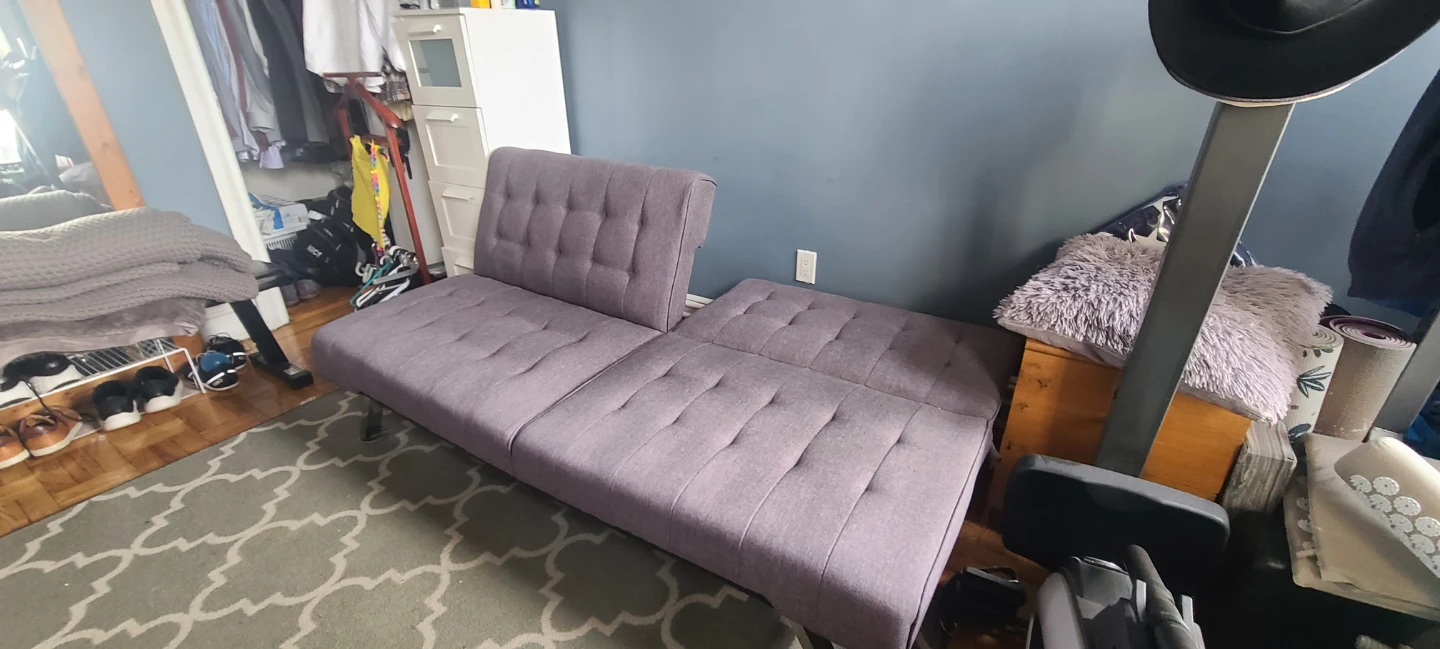 Gray Futon Sofa Bed - photo 5
