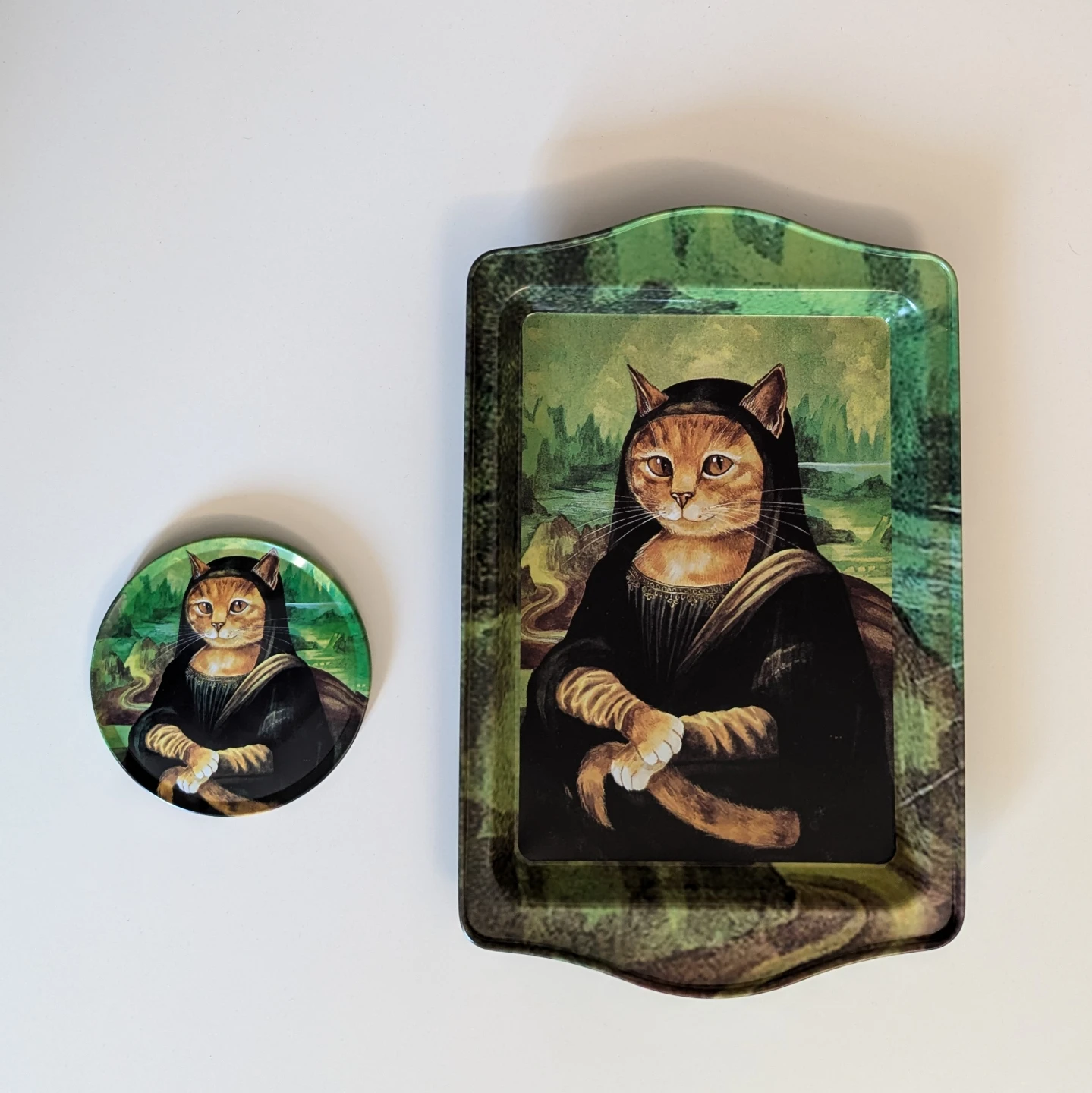 Cat Tray with Coaster