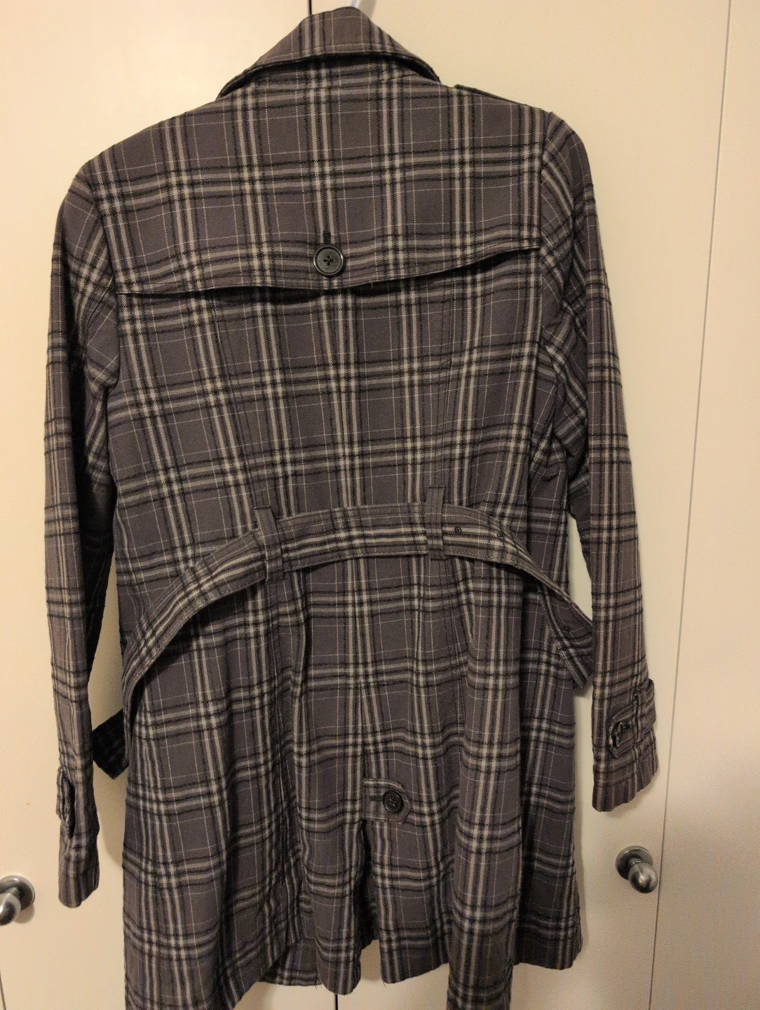 Jacob Plaid Trench Coat - Size S - photo 3