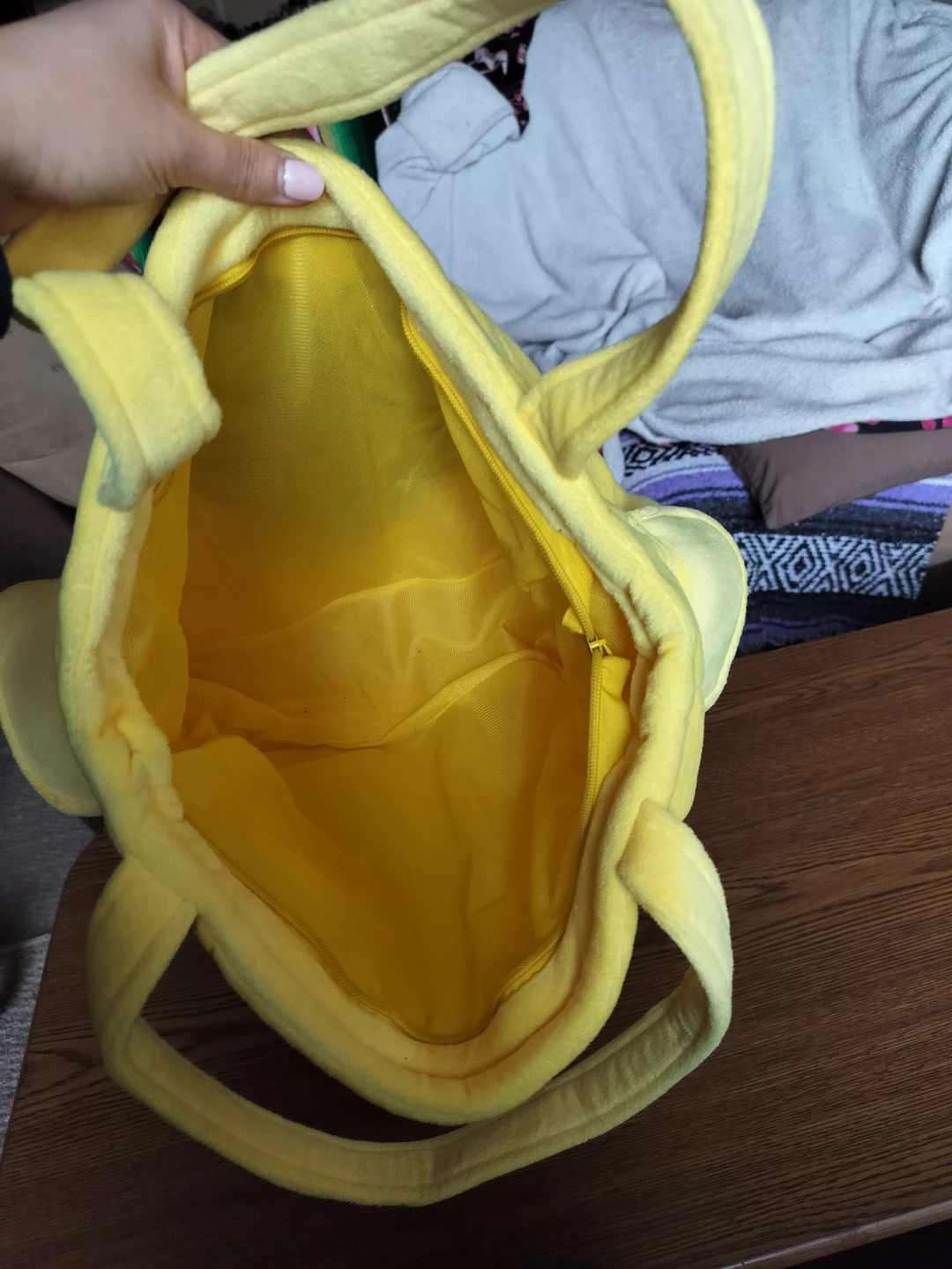 Yellow Spongebob Plush Tote Bag - photo 3