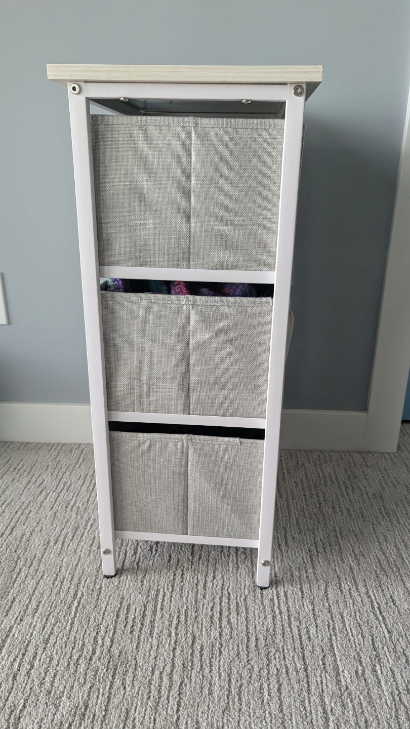 3-Drawer Storage Unit with Fabric Bins - photo 2