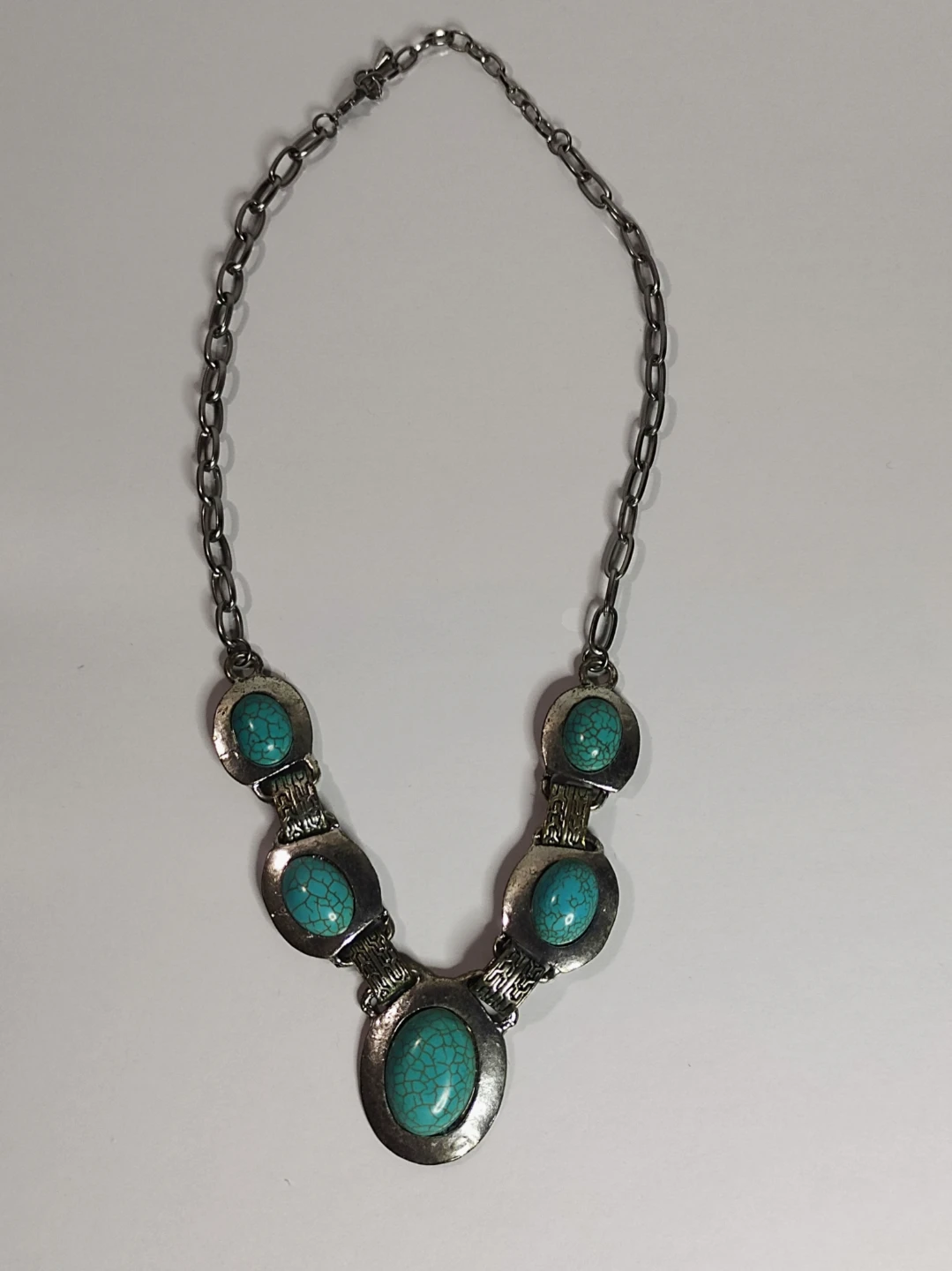 Turquoise Stone Statement Necklace