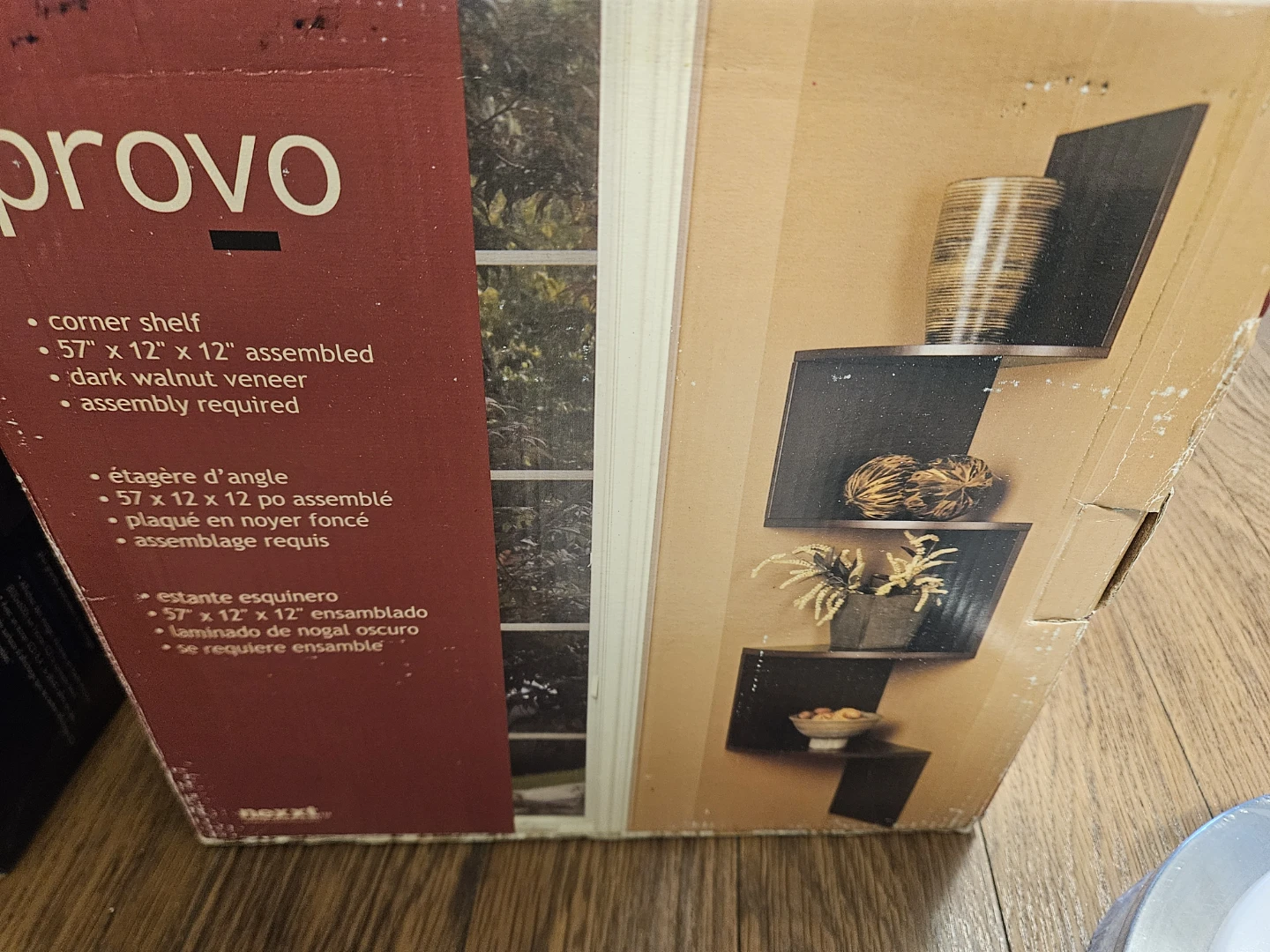 Nexxt Provo Corner Shelf - Dark Walnut