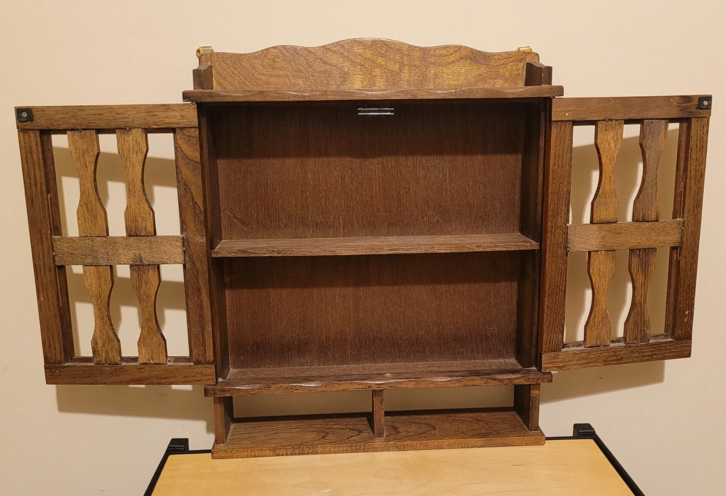 Vintage Wood Wall Cabinet - photo 3