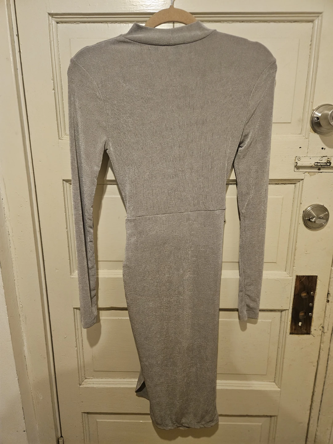 Forever 21 Ruched Long Sleeve Gray Dress Size S - photo 2