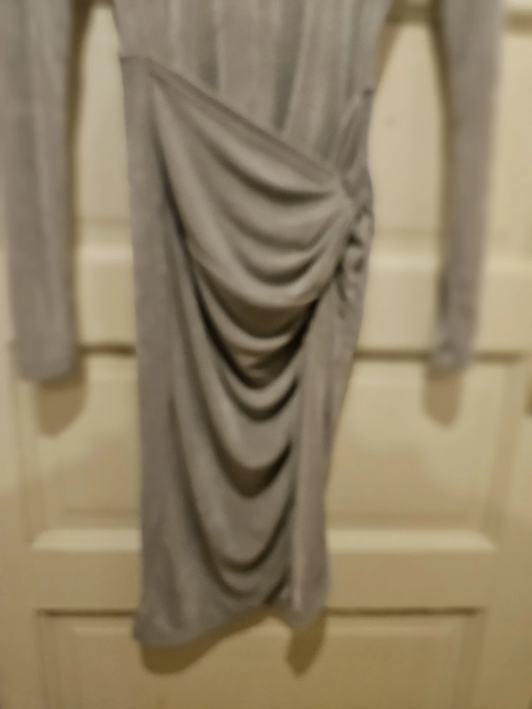 Forever 21 Ruched Long Sleeve Gray Dress Size S - photo 4