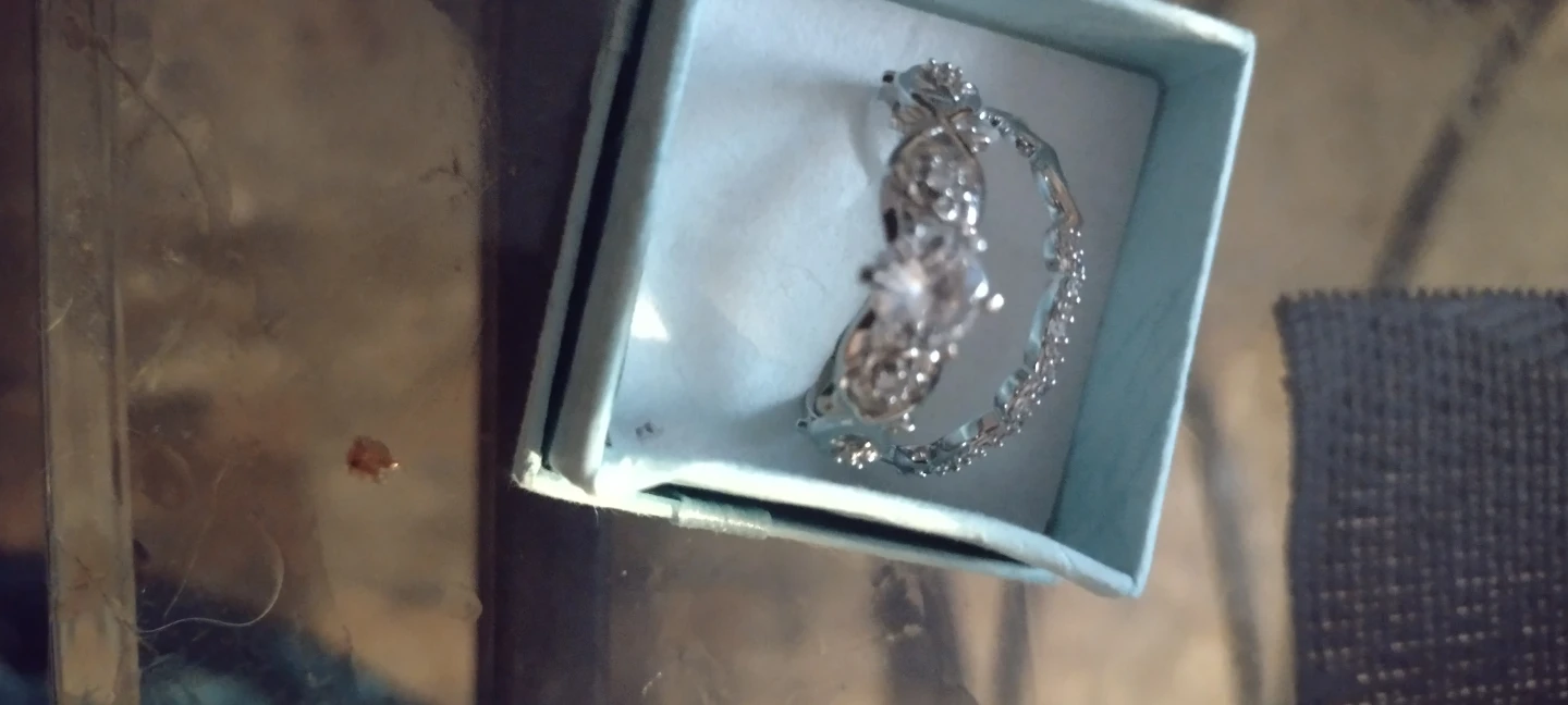 Rhinestone Engagement Ring Set - photo 2