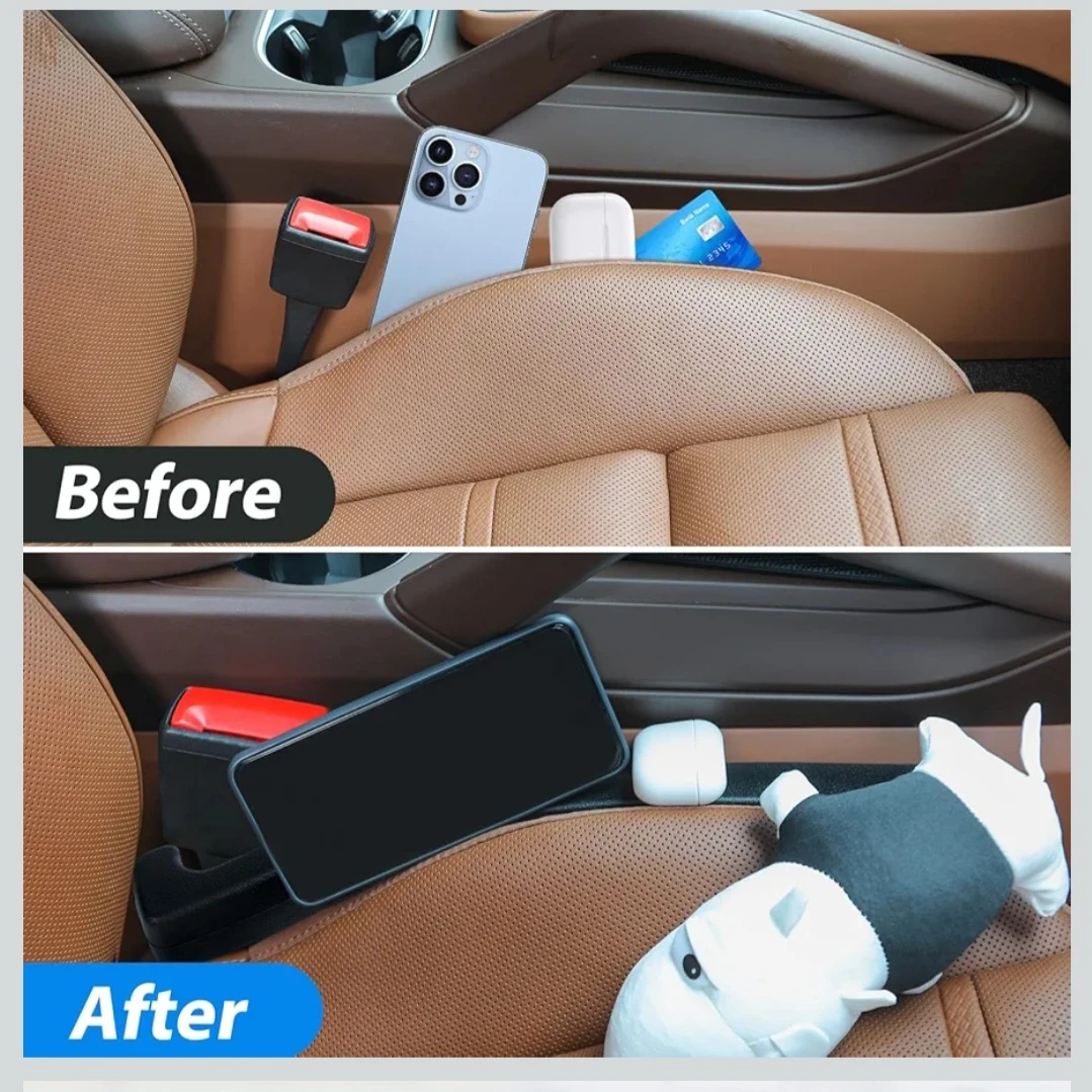 Car Seat Gap Organizer - 2 Piece Black - photo 3