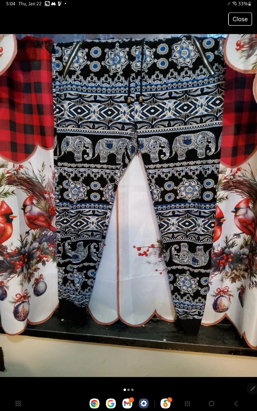 Women's Elephant Print Pajama Pants - photo 2