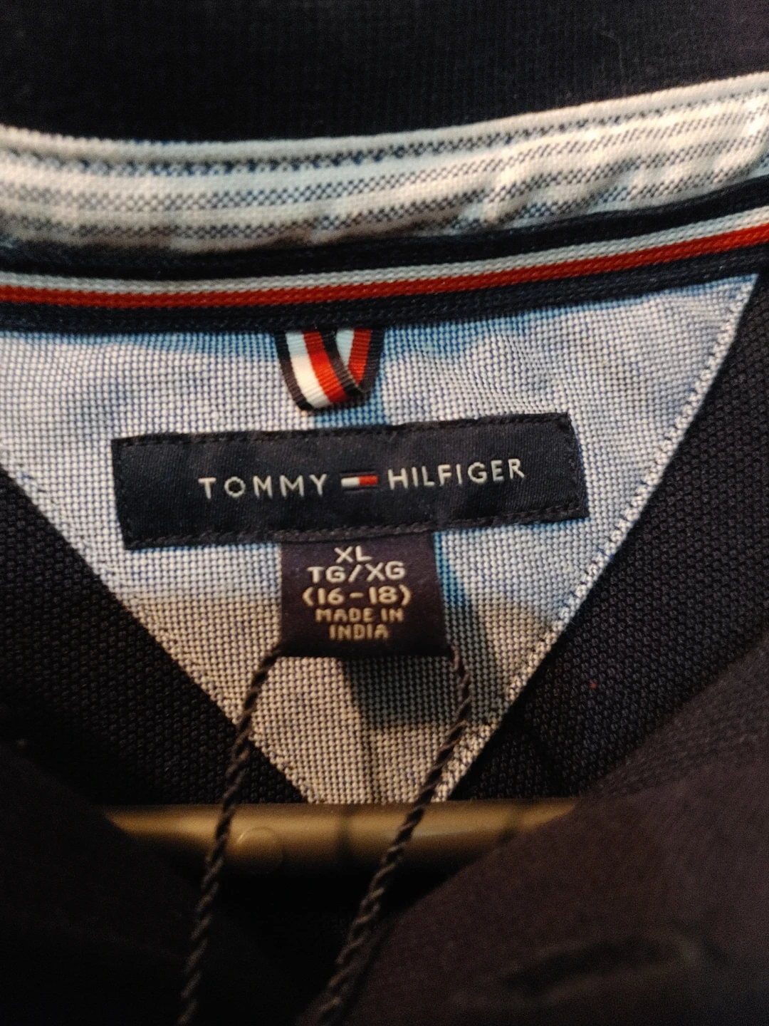 Tommy Hilfiger XL Navy Blue Long Sleeve Polo - New - photo 3
