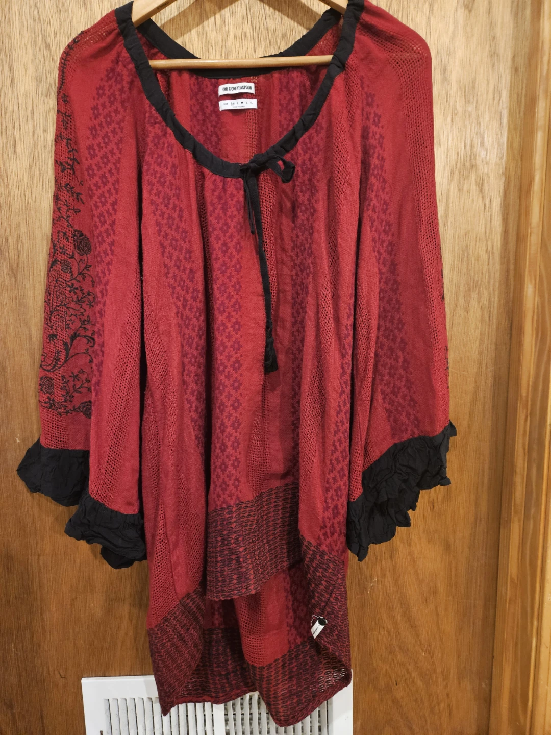 ONE X ONE TEASPOON Red Tunic Top - Size XS