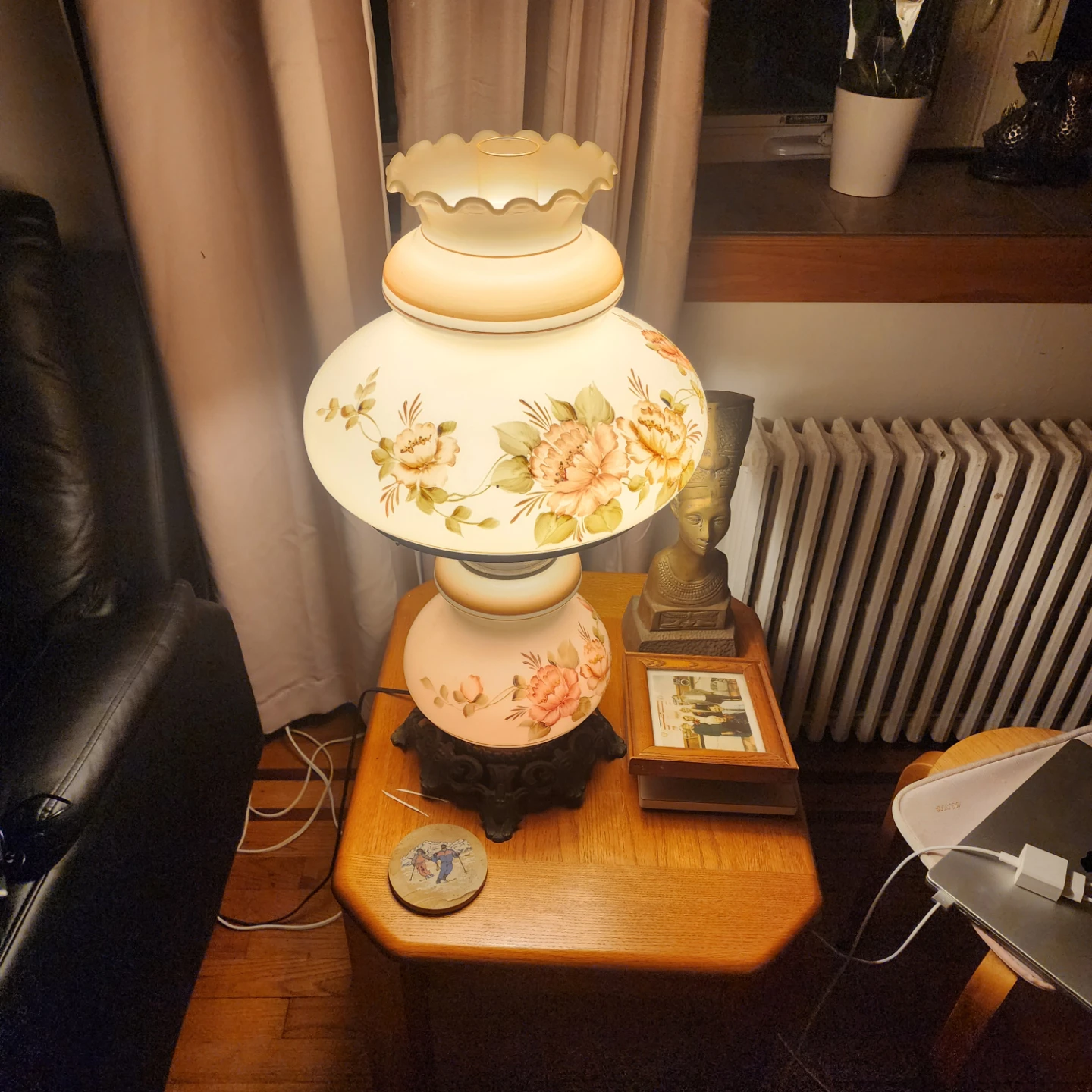 Floral Embellished Glass Shade