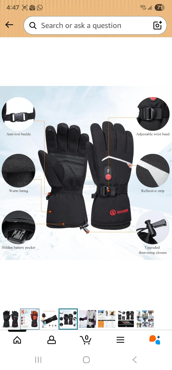 SAVIOR Heated Gloves for Men - Large - photo 4
