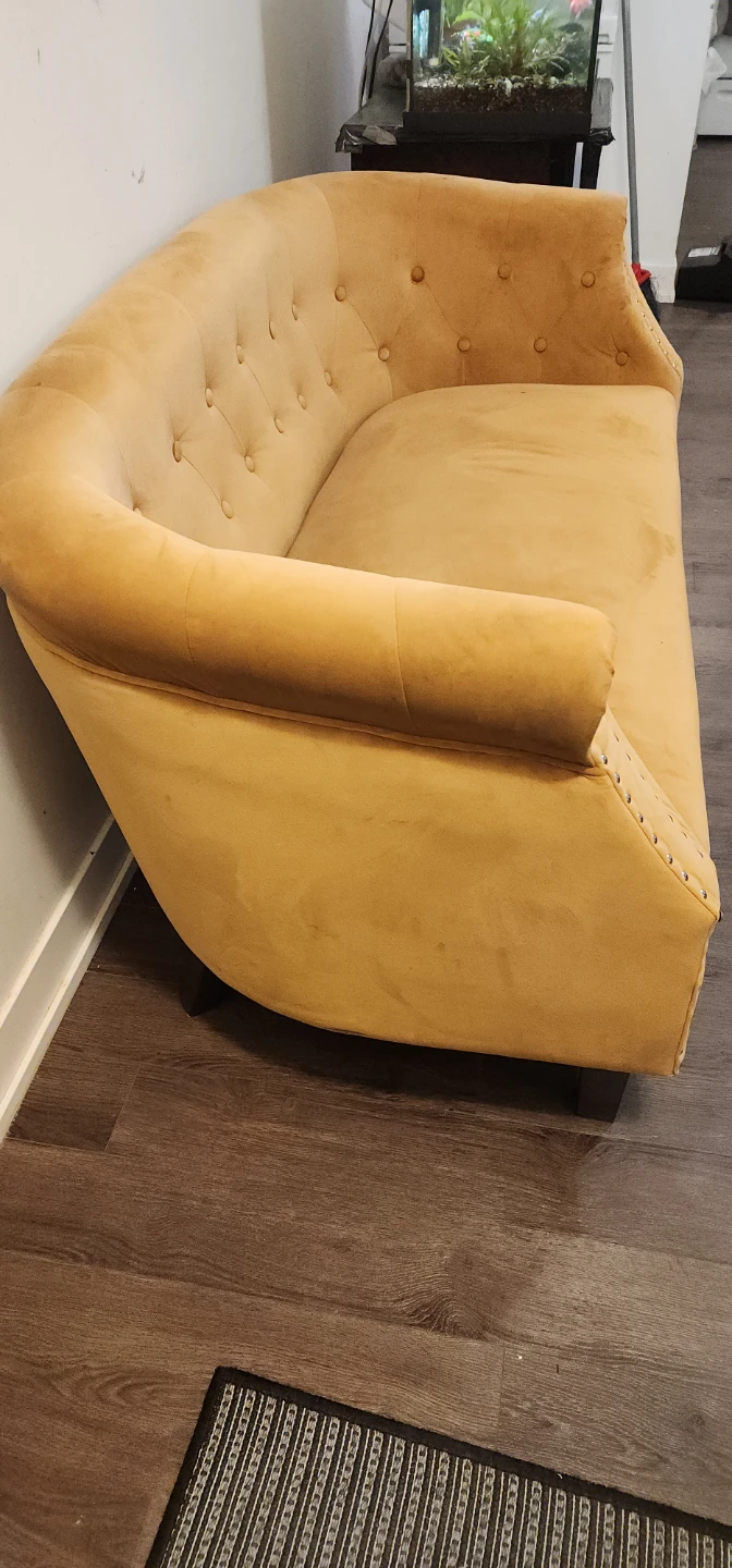 Yellow Loveseat Sofa - photo 2