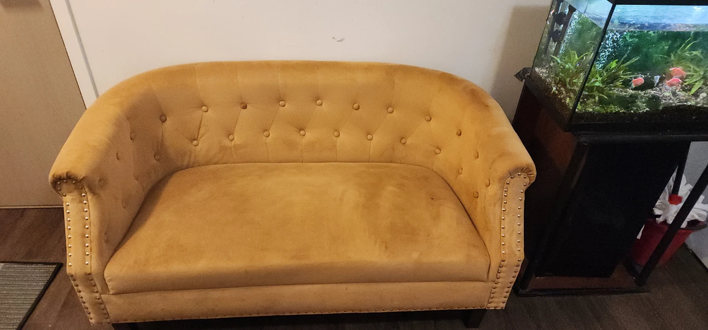 Yellow Loveseat Sofa - photo 3