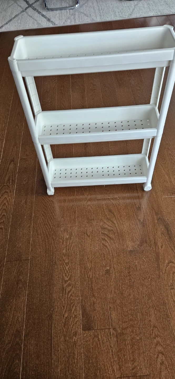 White 3-Tier Rolling Cart