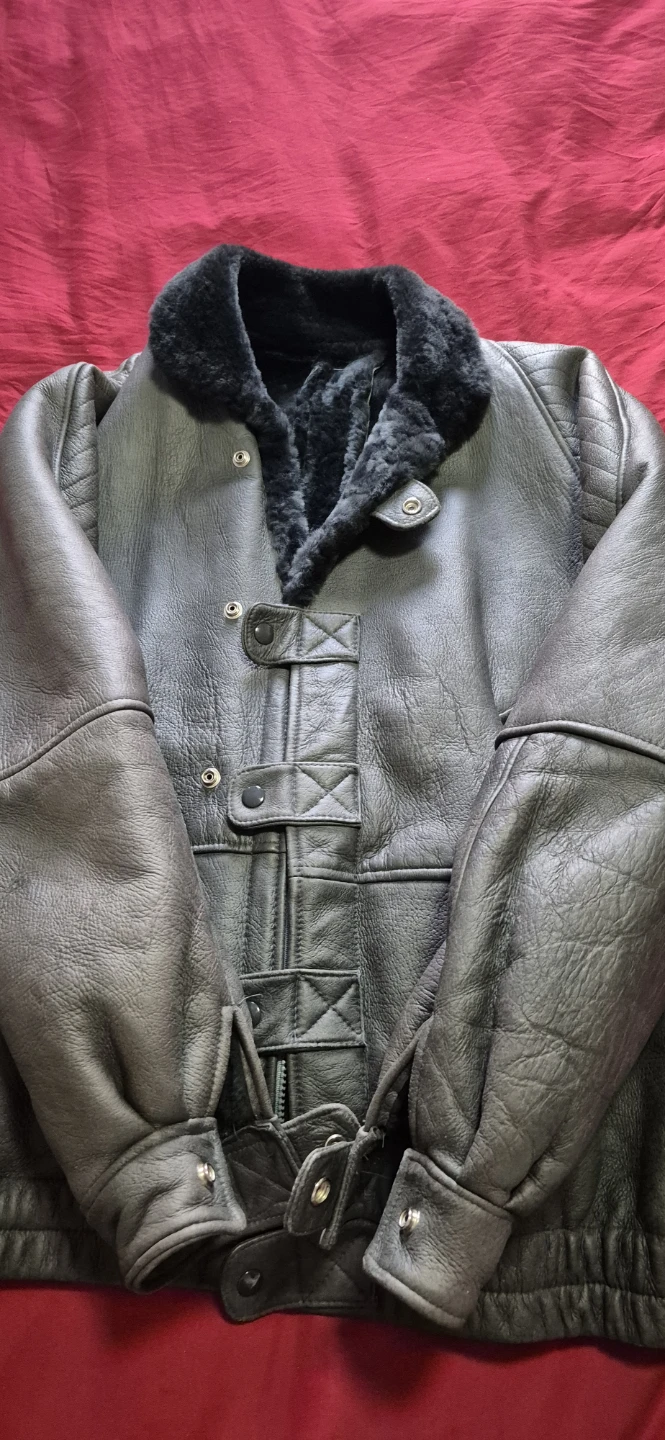 Cavalli Black Leather Jacket, Size M