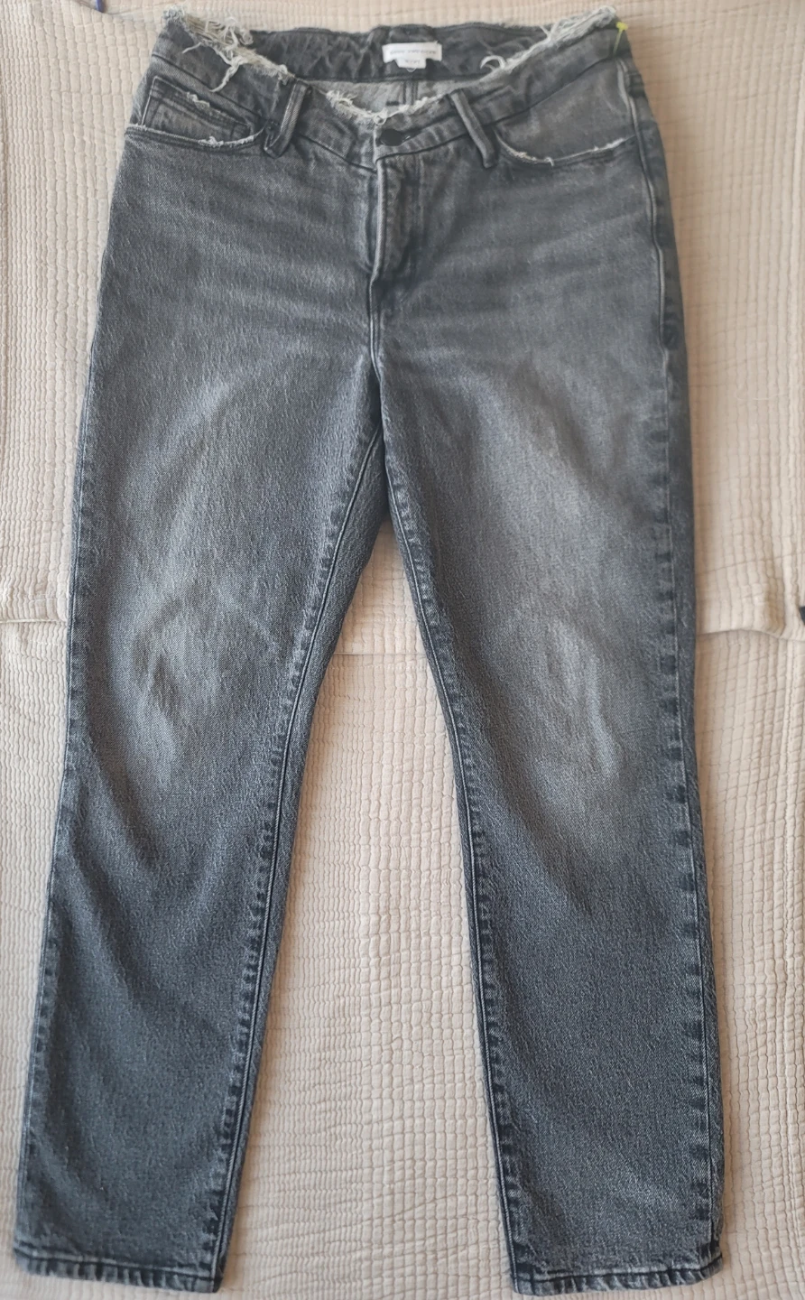 Good American Distressed Gray Jeans Denim 99% Cotton Sz 4 - photo 3