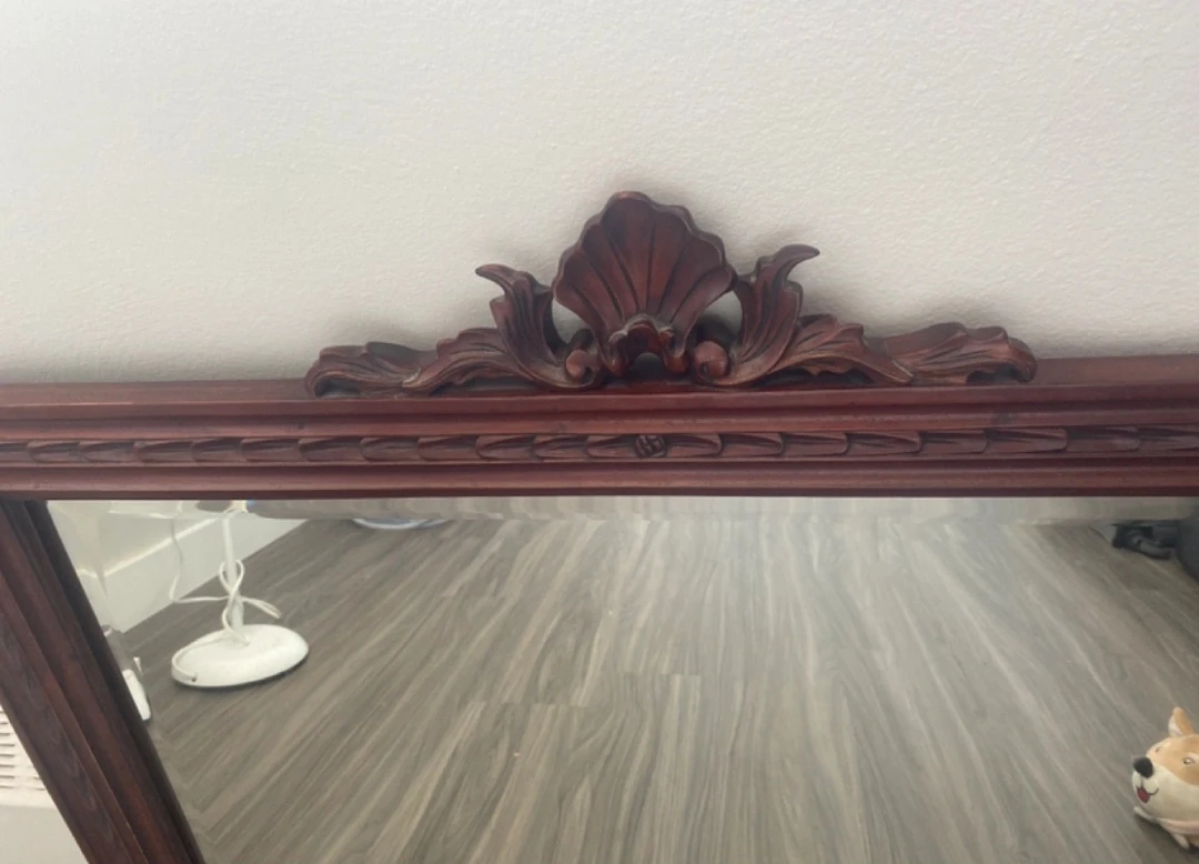 Ornate Wood Framed Mirror - photo 3