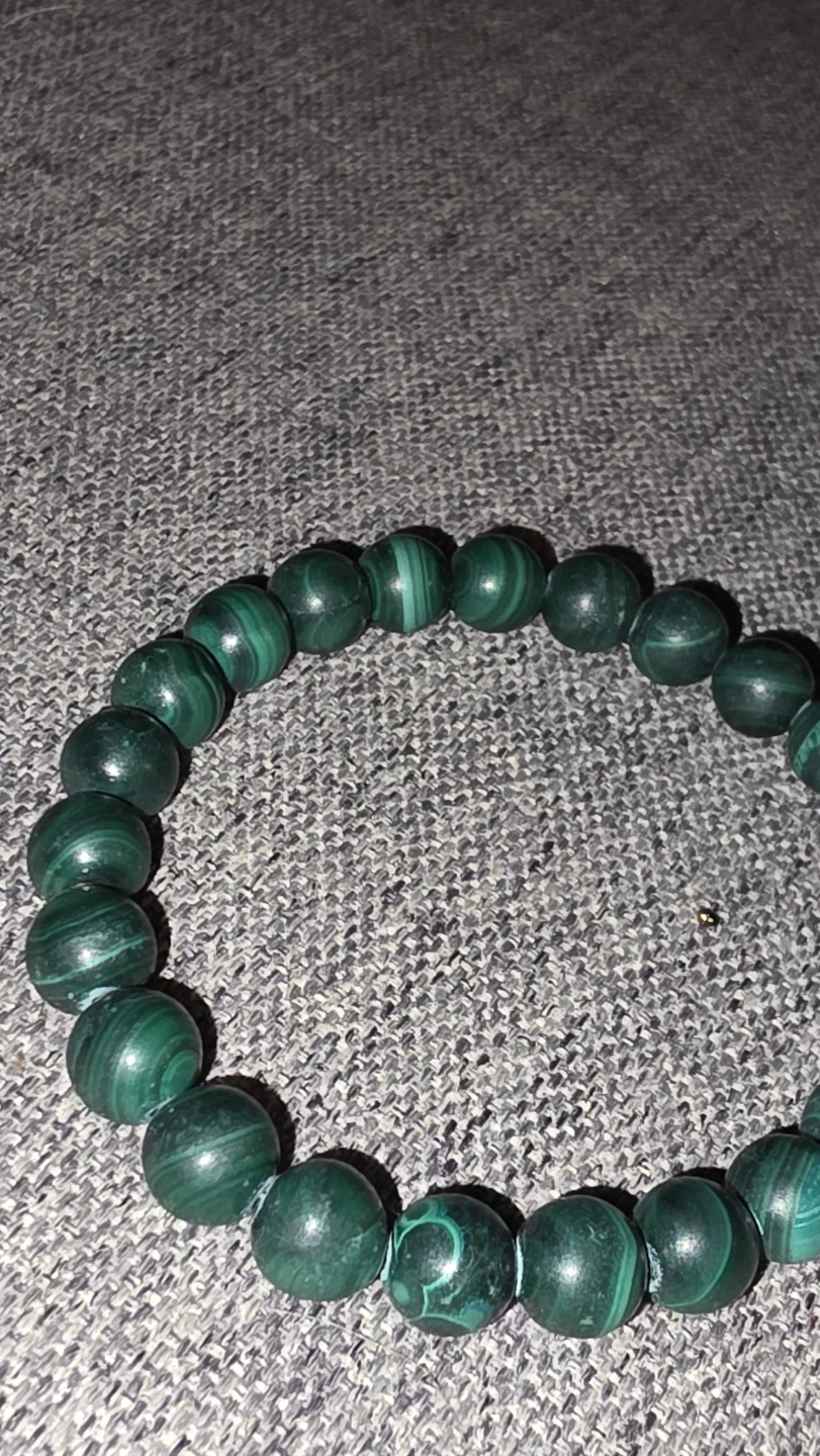 Natural Malachite Beaded Bracelet - photo 2