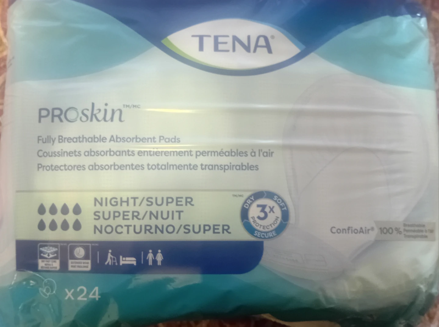 TENA Proskin  Absorbent Pads Night
