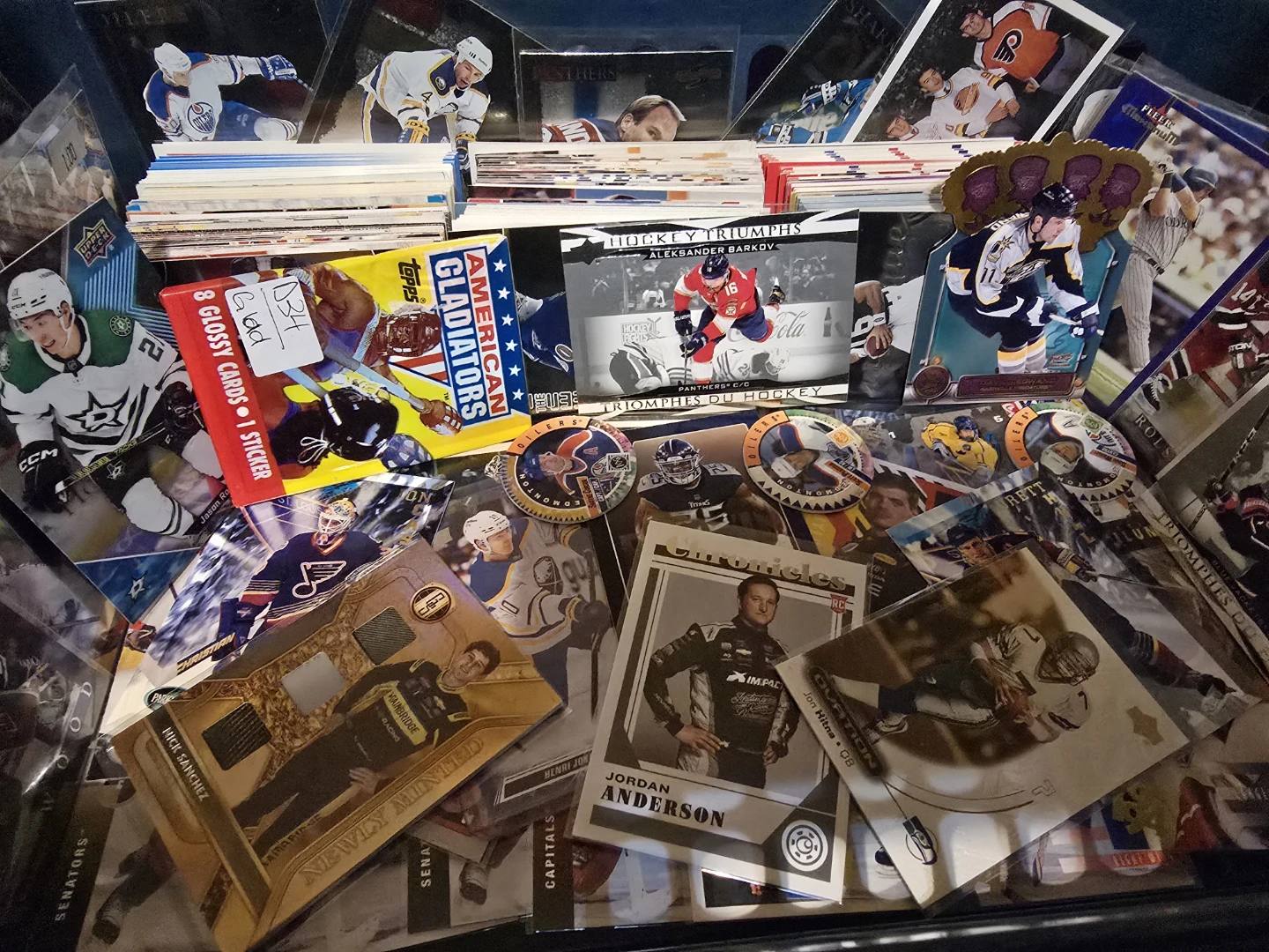 Assorted Hockey and Football Trading Cards - photo 2