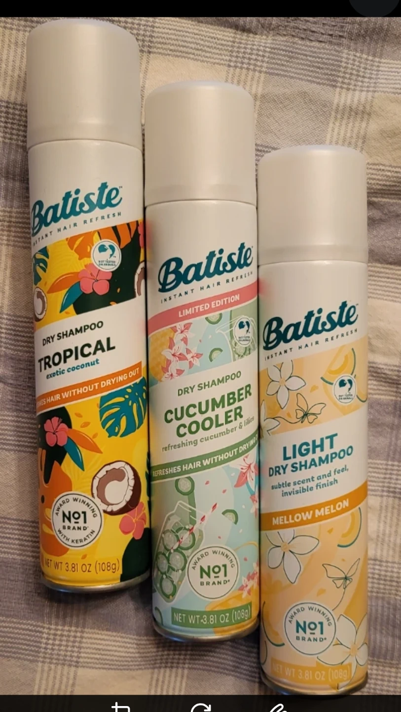 Batiste Dry Shampoo - Tropical, Cucumber Cooler, Mellow Melon