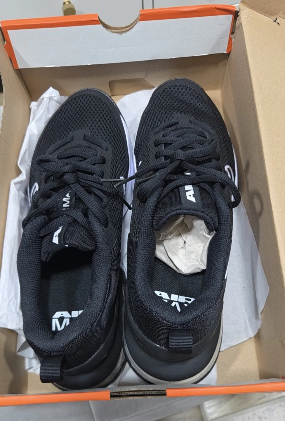 Nike Air Max Running Shoes - Black/White - photo 3