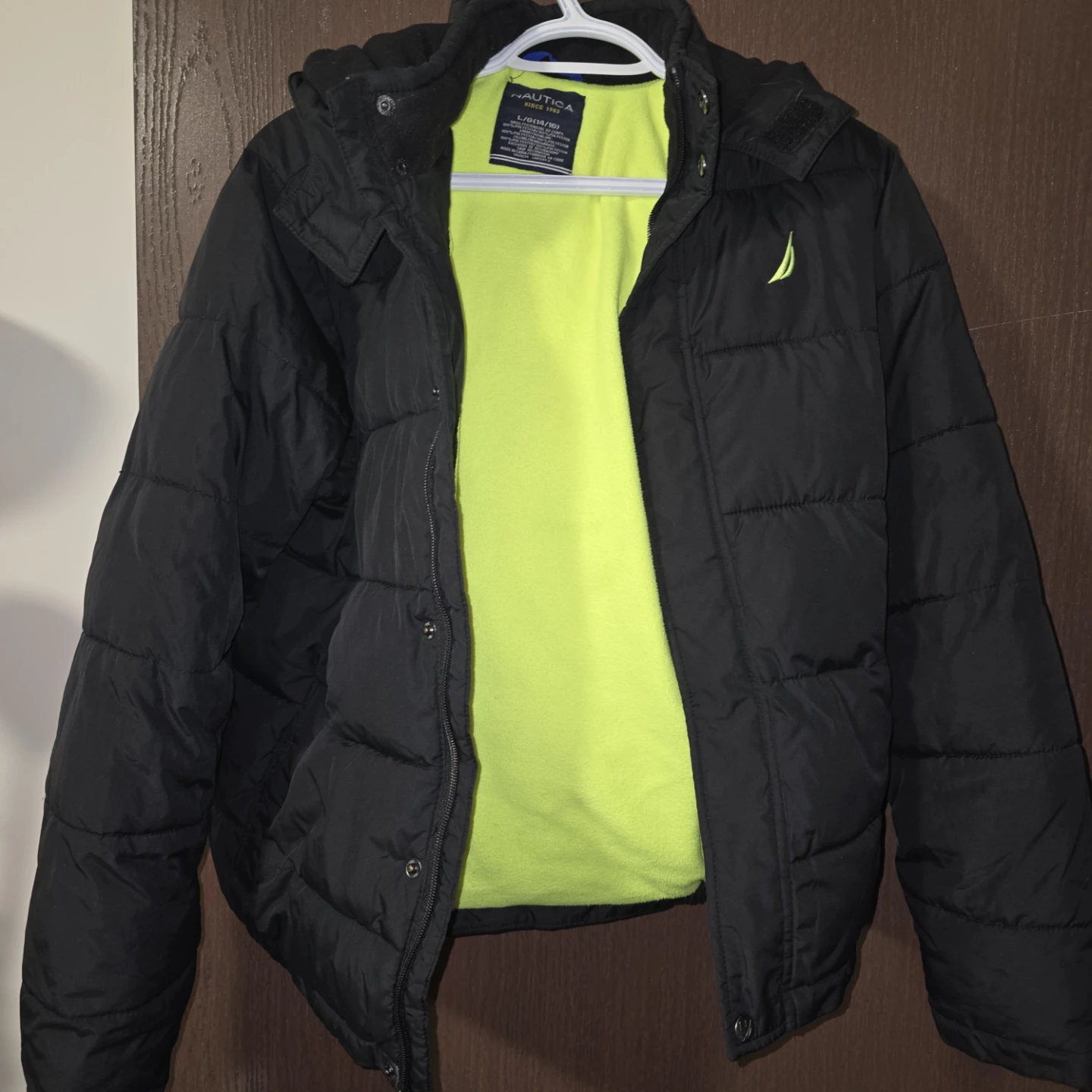 Nautica Black Puffer Jacket - Size L (14/16)