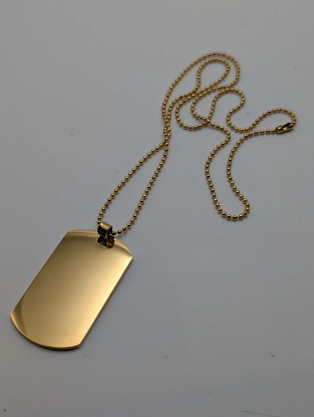 Gold Tone Dog Tag Necklace (3 for $10)