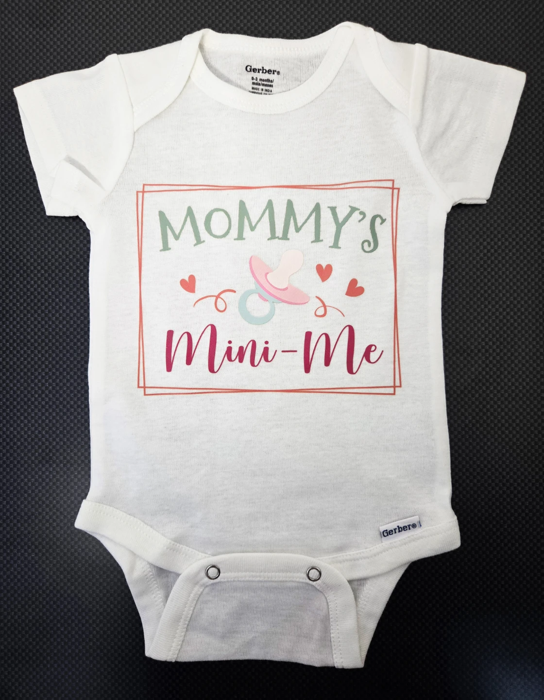Custom 0-3 Months White Onesie - Mommy's Mini-Me