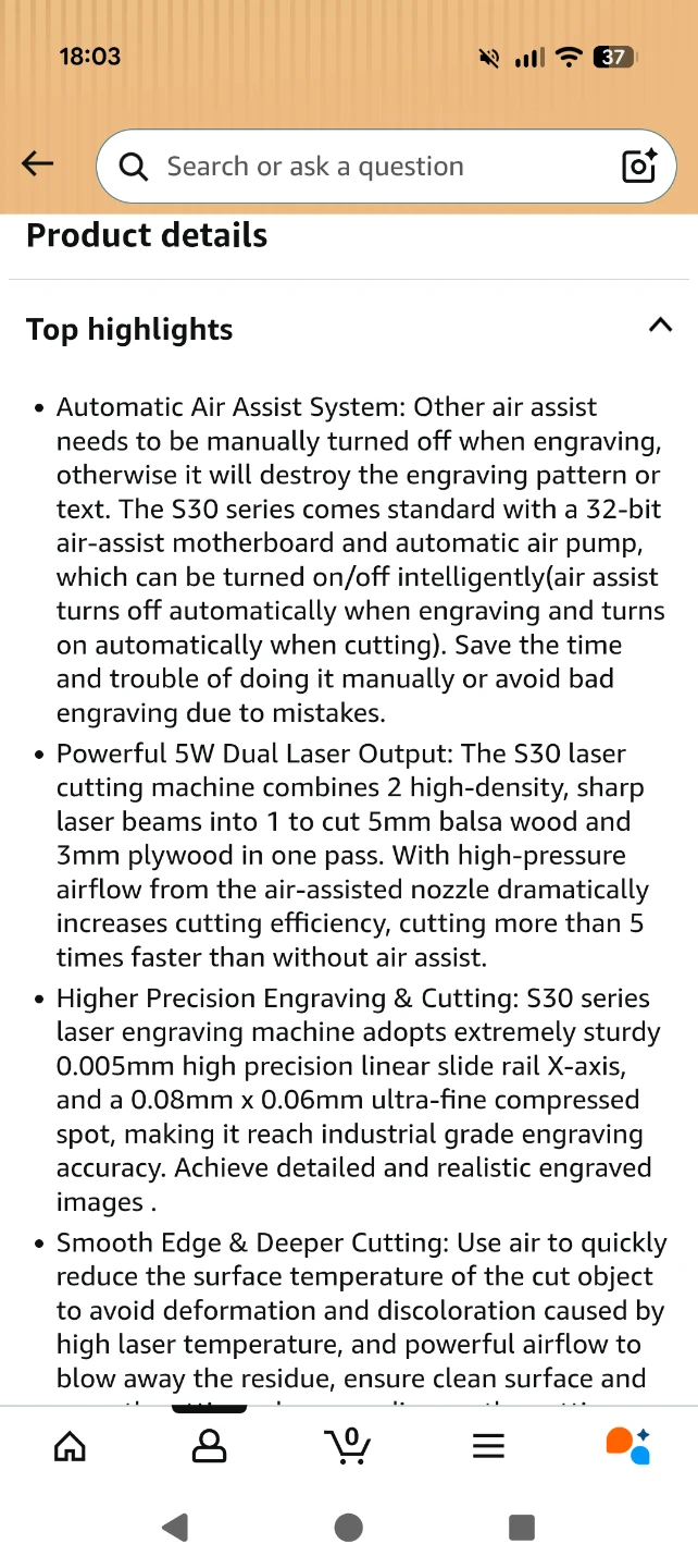 SCULPFUN S30 Laser Engraver w/ Auto Air Assist - photo 4