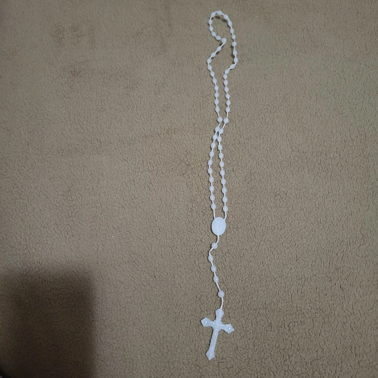 White Rosary Beads