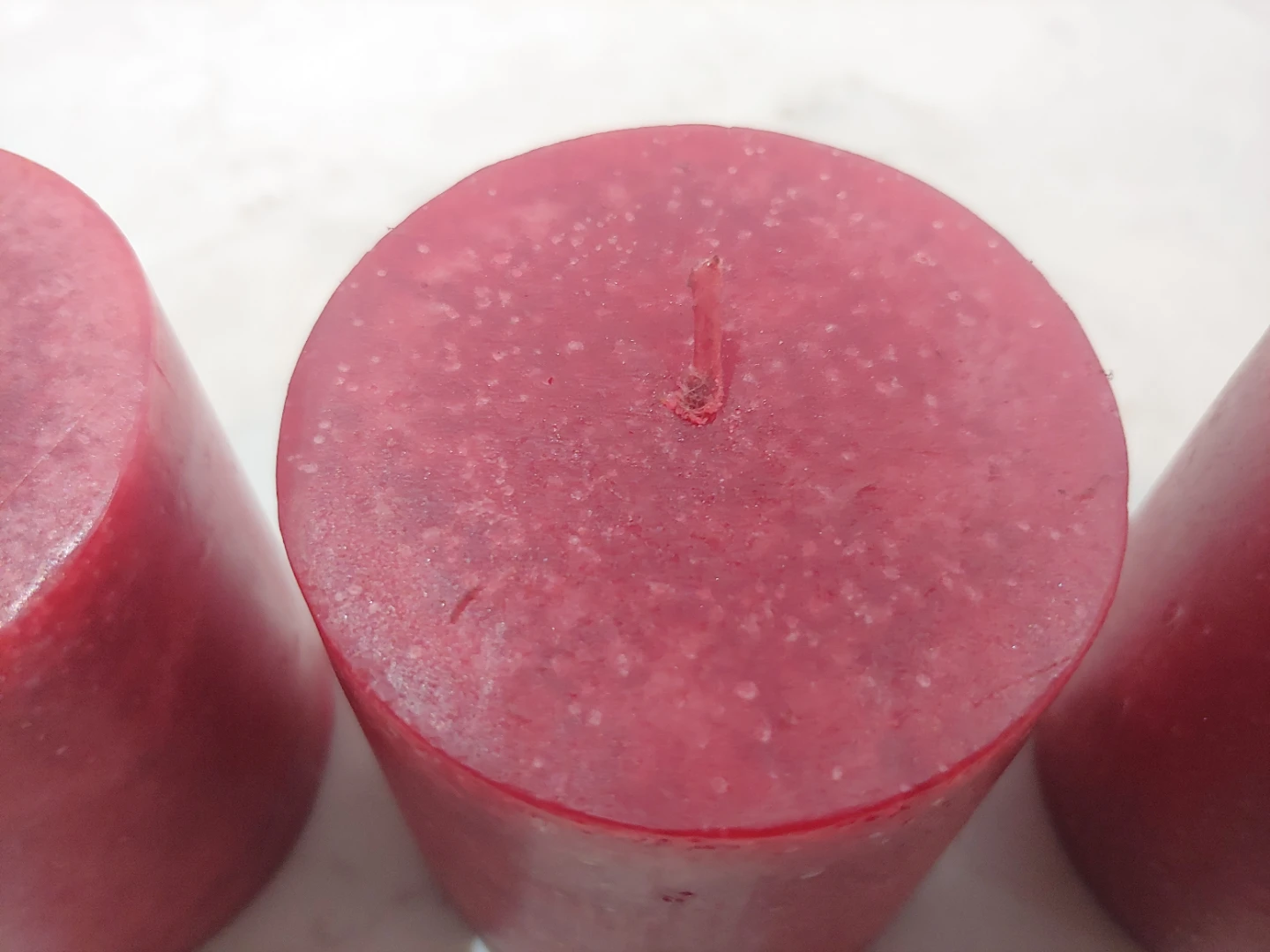 Red Pillar Candles (Set of 3) 🥕 - photo 3