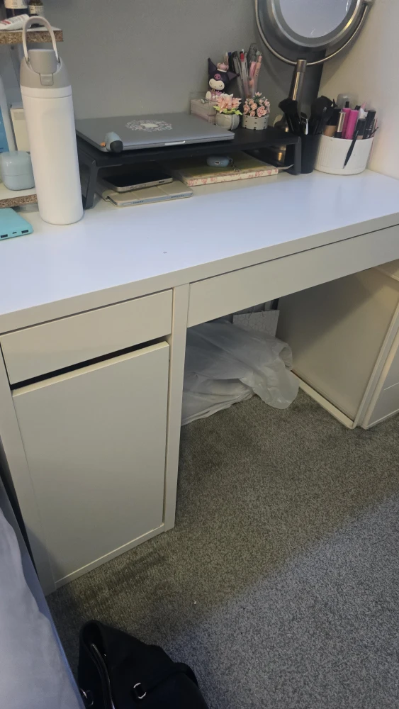 White IKEA Desk with Drawers - photo 2