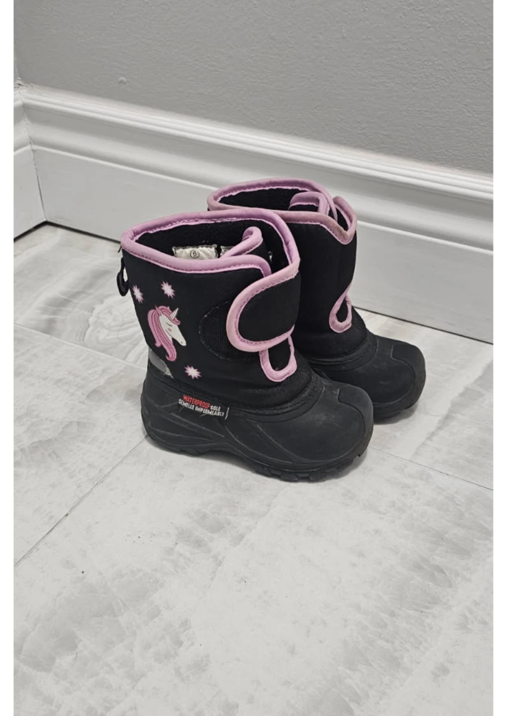 Kids Black Winter Boots - Size 6