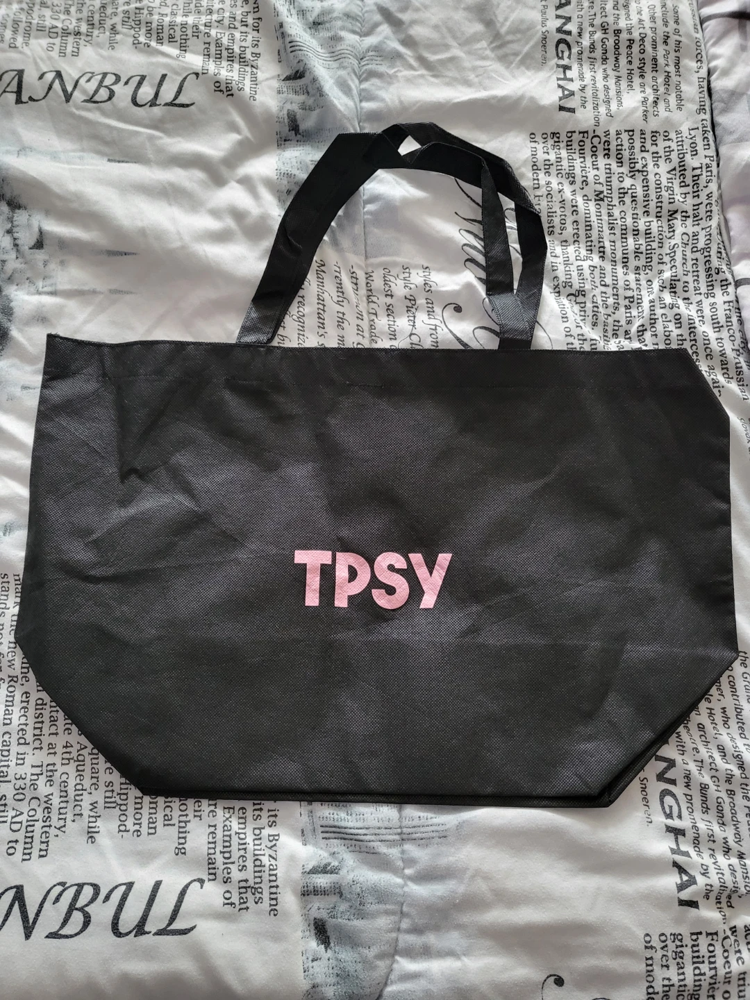 TPSY Black Tote Bag