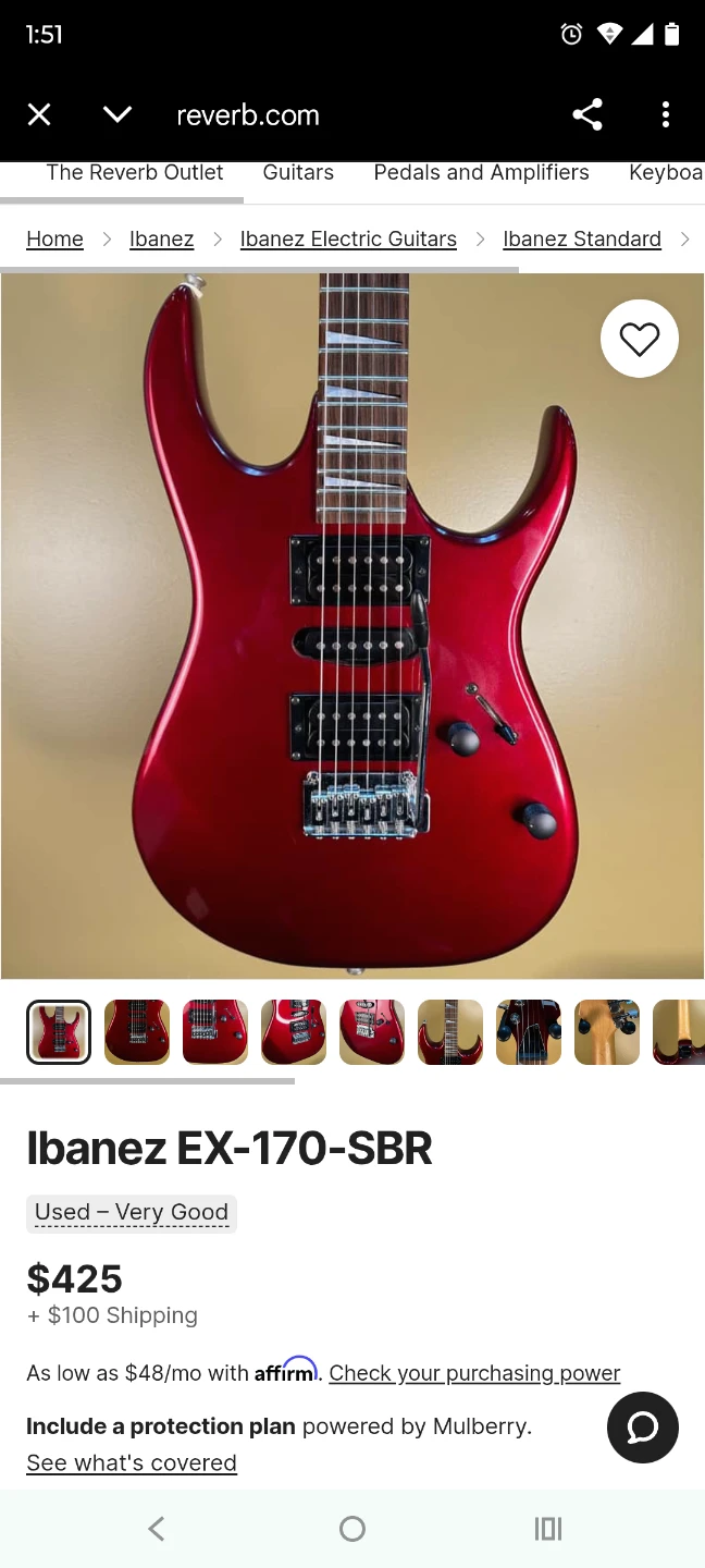 Ibanez EX-170-SBR Electric Guitar with Case - photo 4