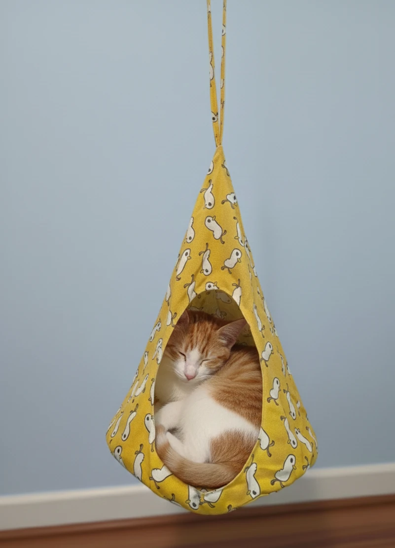 Yellow Hanging Pet Hammock